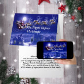 レトロサンタクロースレインダーブルームーン カード