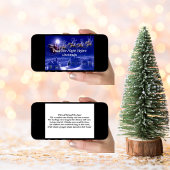 レトロサンタクロースレインダーブルームーン カード