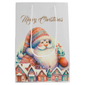 レトロサンタクロースヴィレッジ ミディアムペーパーバッグ (裏面)