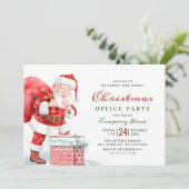 レトロサンタクロース企業のクリスマスパーティー 招待状 (スタンド正面)