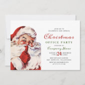 レトロサンタクロース企業クリスマスパーティー 招待状 (正面)