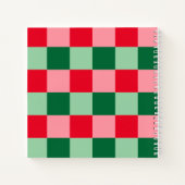 レトロサンタクロース個人化子供スケッチブック ノートブック (裏面)