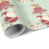 レトロサンタクロース切り出しプレゼント ラッピングペーパー (ロールコーナー)