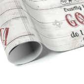 レトロサンタクロース素朴クパーソナライズされた ラッピングペーパー (ロールコーナー)