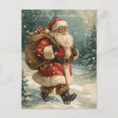 レトロサンタクロース クラシックフォト クリスマス (正面)