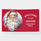 レトロサンタクロースinレッドハットのクリスマスパーティー 横断幕 (横)