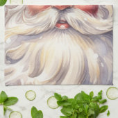 レトロサンタクロースinレッドハットクリスマス キッチンタオル (折り畳み)