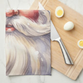 レトロサンタクロースinレッドハットクリスマス キッチンタオル (四つ折り)