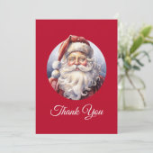 レトロサンタクロースinレッドハットクリスマス サンキューカード (スタンド正面)