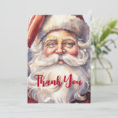 レトロサンタクロースinレッドハットクリスマス サンキューカード (スタンド正面)