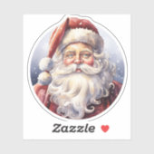 レトロサンタクロースinレッドハットクリスマス シール (シート)
