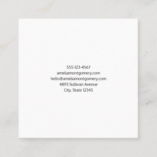 レトロサンタクロースinレッドハットクリスマス スクエア名刺 (裏面)