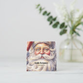 レトロサンタクロースinレッドハットクリスマス スクエア名刺 (スタンド正面)