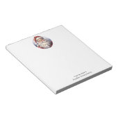 レトロサンタクロースinレッドハットクリスマス ノートパッド (アングル)