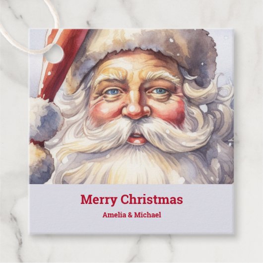 レトロサンタクロースinレッドハットクリスマス フェイバータグ (正面)