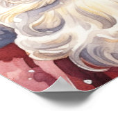 レトロサンタクロースinレッドハットクリスマス ポスター (角)