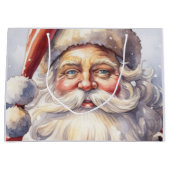 レトロサンタクロースinレッドハットクリスマス ラージペーパーバッグ (正面)