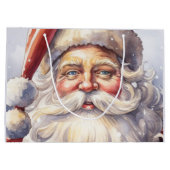 レトロサンタクロースinレッドハットクリスマス ラージペーパーバッグ (裏面)