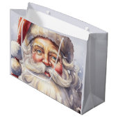 レトロサンタクロースinレッドハットクリスマス ラージペーパーバッグ (正面アングル)