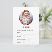 レトロサンタクロースinレッドハットクリスマス 出欠カード (スタンド正面)