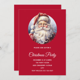 レトロサンタクロースinレッドハットクリスマス 招待状