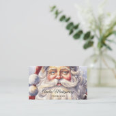 レトロサンタクロースinレッドハット・クリスマスビジネス 名刺 (スタンド正面)