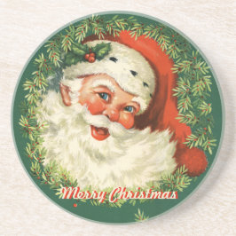 レトロサンタサンドストーンコースター コースター