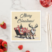 レトロサンタズスリー スタンダードランチョンナプキン (インサイチュ)