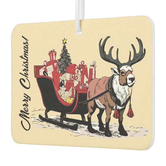 レトロサンタズスレイクリストマスエアフレッシュナー カーエアーフレッシュナー (左)