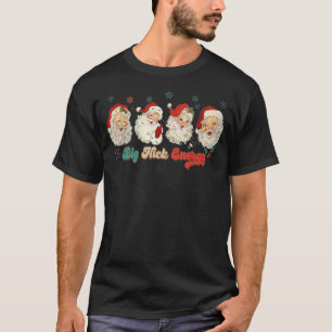 レトロサンタビッグニックエナジーファミリーマッチングアウトフィ Tシャツ
