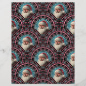 レトロサンタピンクマスマンダラアールデコクラフト紙 (正面)