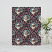 レトロサンタピンクマスマンダラアールデコクラフト紙 (スタンド正面)