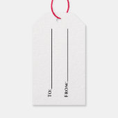 レトロサンタファミリークリスマス（名前と年） ギフトタグ (裏面)