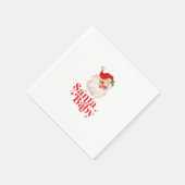 レトロサンタベビークリスマスベビーシャワー スタンダードカクテルナプキン (角)