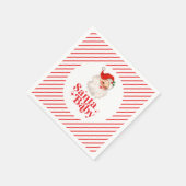 レトロサンタベビークリスマスベビーシャワー スタンダードカクテルナプキン (角)