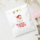 レトロサンタベビークリスマスベビーシャワー フェイバーバッグ (封をした状態)