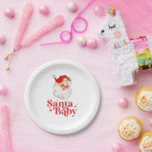 レトロサンタベビークリスマスベビーシャワー ペーパープレート (パーティー)