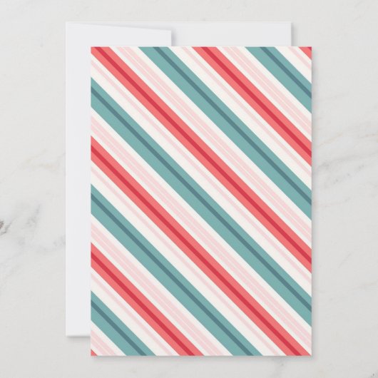 レトロサンタベビークリスマスベビーシャワー 招待状 (裏面)