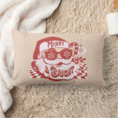 レトロサンタメリーとブライト・グルービー ランバークッション (ブランケット)