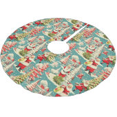 レトロサンタワンダーランド2 ブラッシュドポリエステルツリースカート (アングル)