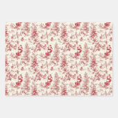 レトロサンタヴィンテージレッドクリスマスツリートイレラップ ラッピングペーパーシート (正面)