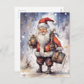 レトロサンタ・クリスマス シーズンポストカード (正面/裏面)