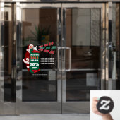 レトロサンタ クリスマス ビジネス セール プロモーション広告 ウィンドウサイン (オフィスドア)