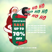 レトロサンタ クリスマス ビジネス セール プロモーション広告 ウィンドウサイン (シート3)