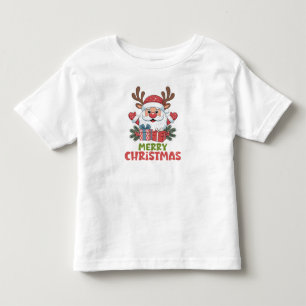 レトロサンタ メリークリスマス キッズ トドラーTシャツ