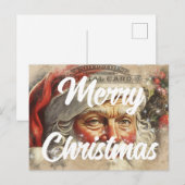 レトロサンタ メリークリスマス ポストカード (正面/裏面)