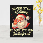 レトロサンタ 差別なき世界を信じ続けて カード (黄色い花)