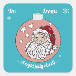 レトロサンタ（赤） スクエアシール