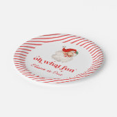 レトロサンタOh何おもしろい誕生日 ペーパープレート (アングル)