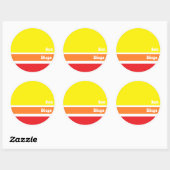 レトロサンディエゴステッカー ラウンドシール (シート)